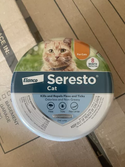 Elanco Seresto Cat Flea&Tick Collar 8 Month Protection - New Sealed''/wu