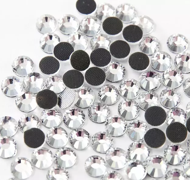 Iron On Hotfix Diamante Rhinestones Crystals Clear Gem 2,3,4,5&6 MIXED SIZES