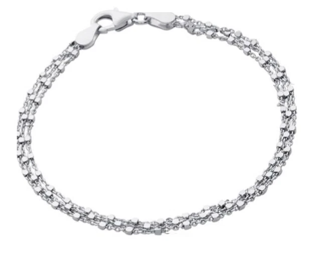 Bracelet Gourmette Argent 925 Maille Figaro – Vintage Occasion – Argent Massif