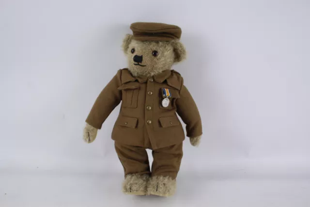 Merrythought Lest We Forget Teddybär Mohair mit Uniform & Medaille Ltd Edition