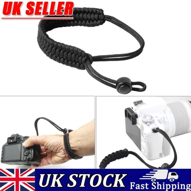 Nylon Camera Paracord Practical Ropes Men Women Camping Gear (Black)