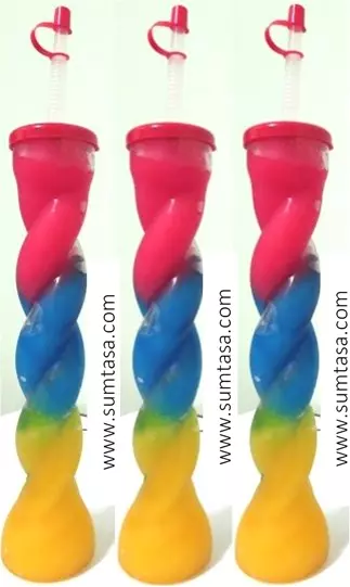 🥤Novelty Slush Puppie Machine Cups with lids + straws drinking cup PALM TREE 🌴