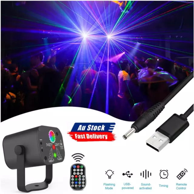 480 Patterns Laser Projector Light Stage Lighting LED RGB Disco Party KTV Lamp