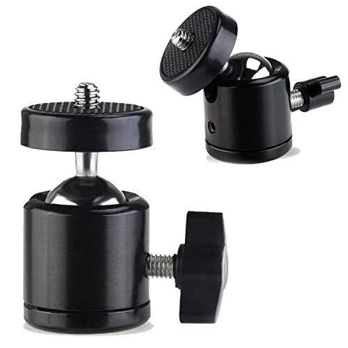 Universal 1/4&quote; Swivel Mini Ball Screw Tripod Mount（2 Pack）