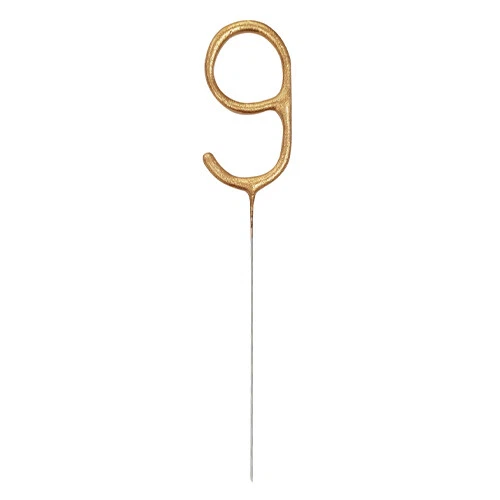 Chispador dorado número 9 no portátil 17 cm