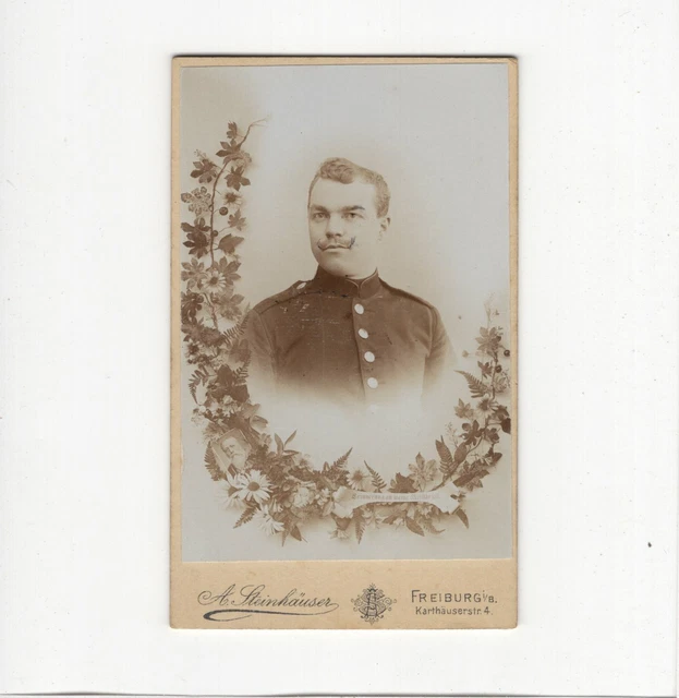CDV Foto Soldat - Freiburg um 1900