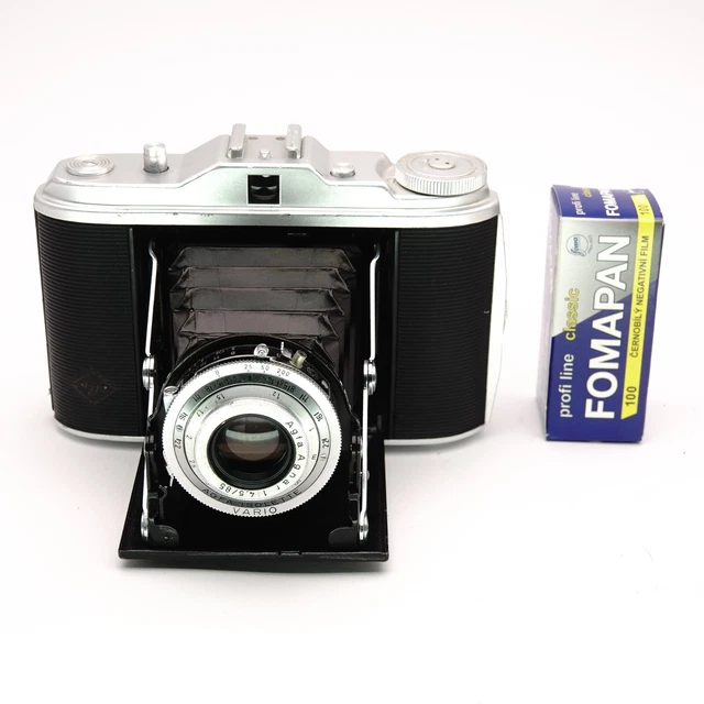 Agfa Isolette Analoge Mittelformat Kamera 85mm 1:4.5 6x6 120 medium format / Set