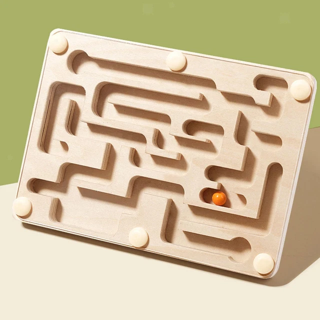 Jeu De Société - Vvikizy - Labyrinthe En Bois - Éducatif - Pour Enfants Jeu De Société - Vvikizy - Labyrinthe En Bois - Éducatif - Pour Enfants