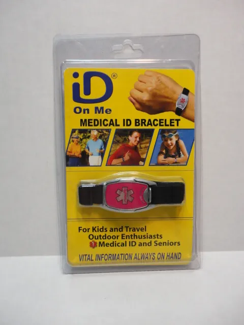 ID On Me Medical ID Bracelet One Size Fits All - PINK