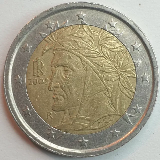 2 Euro Münze Italien 2002 Dante Alighieri