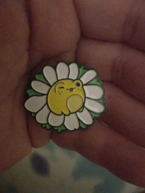 Flower Frog Enamel Lapel Pin Brooch WhateverCo