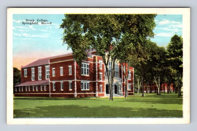 Springfield MO-Missouri, Drury College, Antique, Vintage Souvenir Postcard