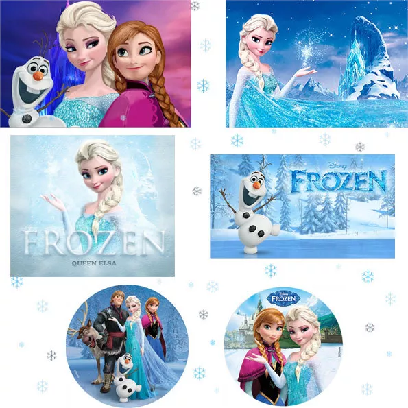 CIALDE PER TORTA Cake Cupcake Disney Frozen Elsa Anna Ostia A4 Tonda  Biscotti EUR 5,00 - PicClick IT