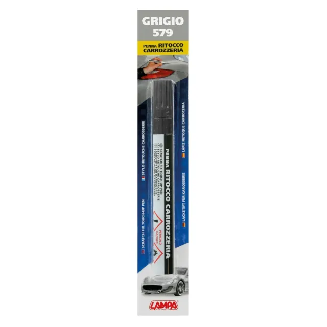 Penna ritocco carrozzeria con colore specifico - Grigio - 579