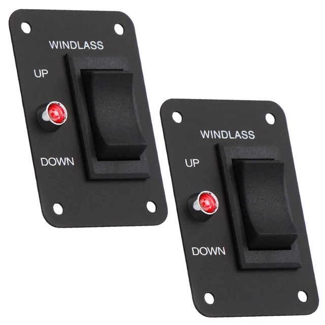 FIVE OCEANS ANCHOR Windlass Up/Down Rocker Switch Panel, 12V FO3739-M2 ...