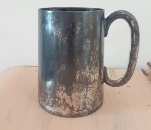Antique Walker & Hall Pewter Pint Tankard