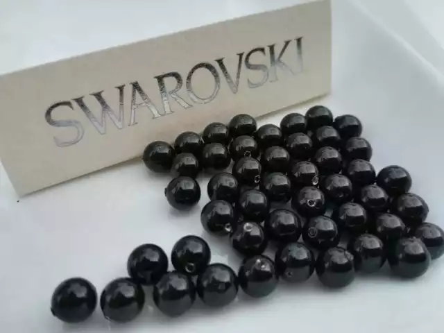 Crystal Pearls 5810 in 2 3 4 6 8 10 12 mm Crystal Mystic Black Pearl (335)