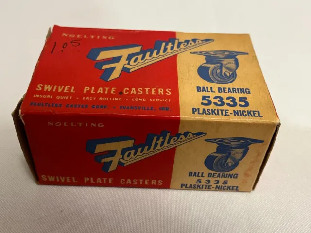 Vintage Noelting Faultless Swivel Plate Casters 5335 NOS