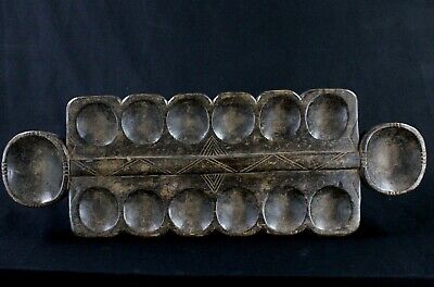Art African - Antique & Authentic Game D' Awale Senoufo Senufo Game Board 62 CMS