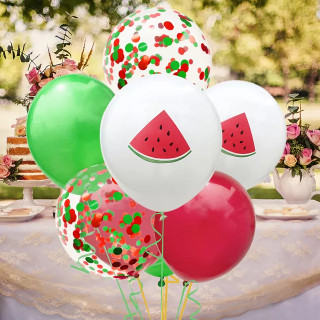 14 Pcs Party Latex Balloons Baby Decorations Green Summer Child Watermelon 2