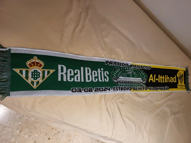 Écharpe De Football – Real Betis Balompié Vs Al Ittihad – Neuf