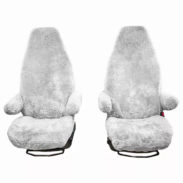 Fiat Ducato Motorhome Luxury Faux Sheepskin Seat Covers Pair With Armrests 821 3