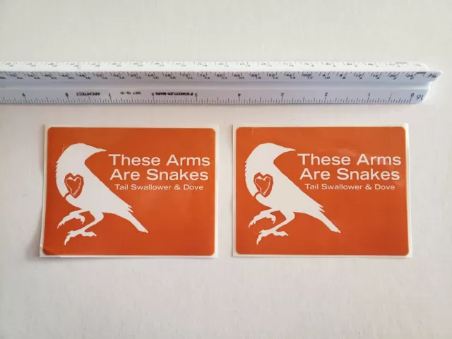 These Arms Are Snakes - Tail Swallower & Dove - 2 Original Promo Stickers