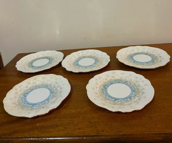 Five Antique Plates The Foley China (Wileman Pre Shelley) Daises 6805