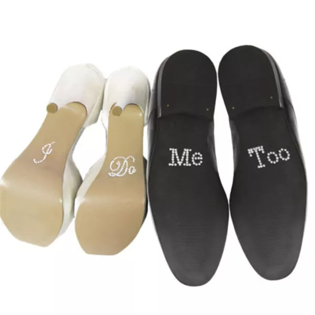 I Do & Me Too Set scarpe da sposa e sposo adesivo matrimonio deca H_H7