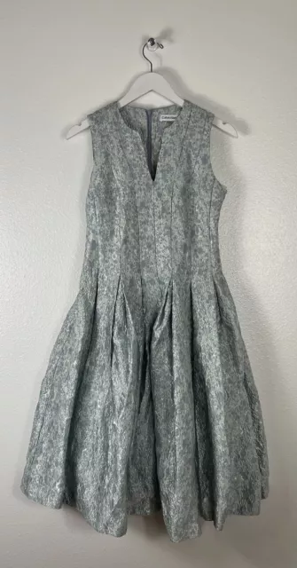 Calvin Klein Women’s Blue/Green A-Line Dress Size 2 NWT