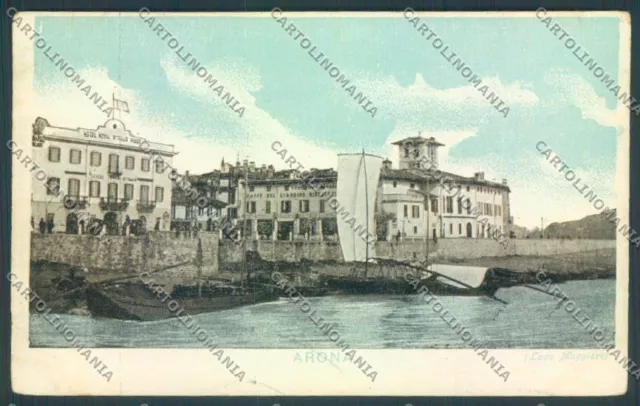 Novara Arona postcard boat ZB1392