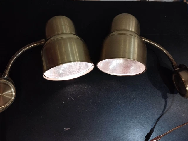 Vintage Pair brass Wall Lamps by EWÅ, Värnamo Sweden