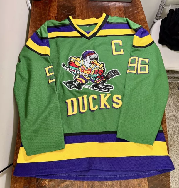 Les Averman 4 Ducks Hockey Jersey Embroidered Costume Mighty Movie