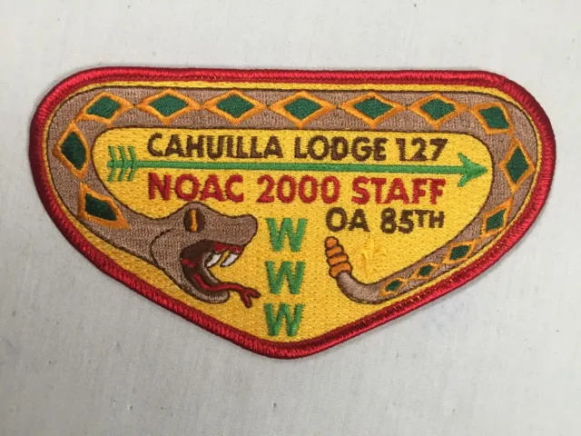 Cahuilla OA Lodge 127 2000 NOAC Staff red Flap BSA Patch