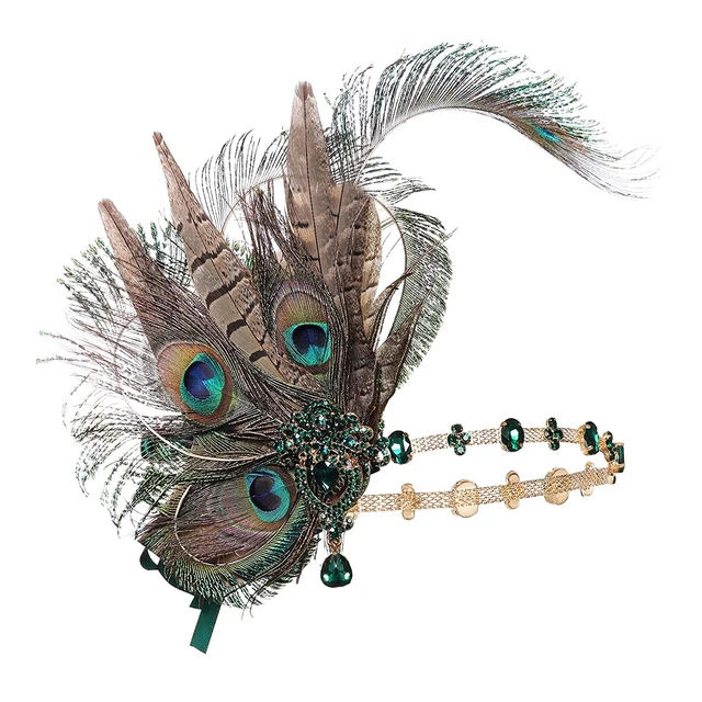 Flapper Peacock Feather Headpiece - the Great Gatsby 1920S Costumes for Women Ro