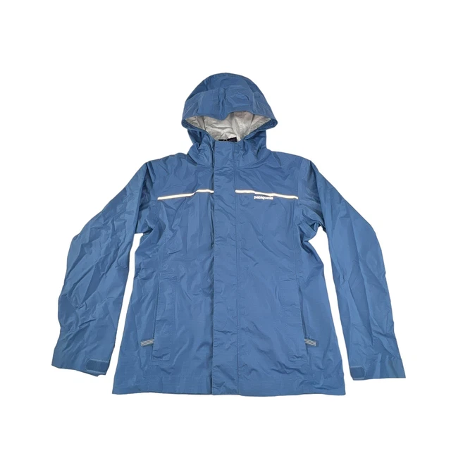 Patagonia Kids Torrentshell H2No Rain Jacket Waterproof Size Small Blue *Read