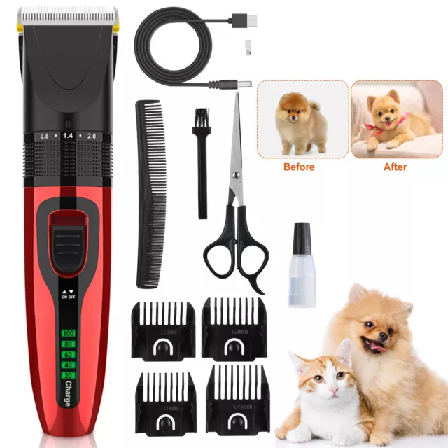 Professional Groomer Pet Grooming Kit Dog/Cat Trimmer Hair Clippers Shaver Quiet