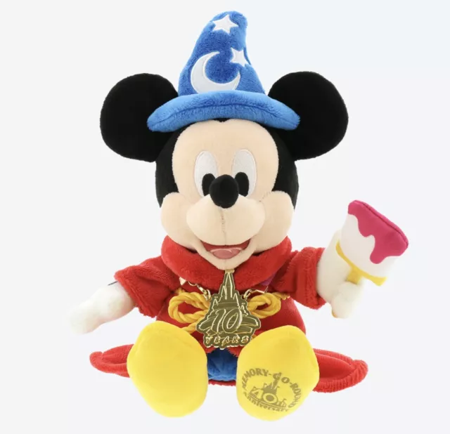 TDR Tokyo Disney Resort 40Th Anniversary Retro Sorcerer Fantasia Mickey Plush