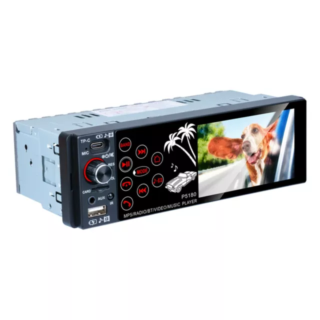 4in Single 1 Din Car MP5 Video Player Stereo FM Radio W/Steering Wheel Control