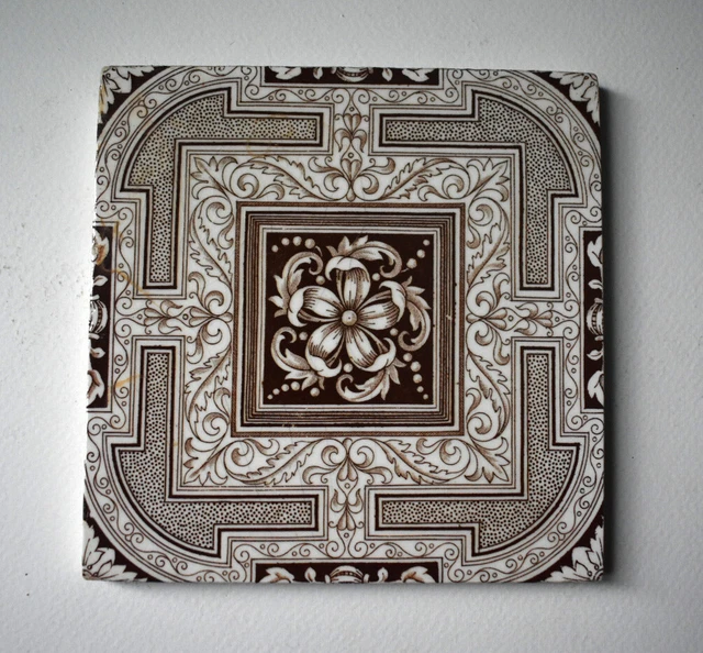 Minton Aesthetic Movement Transfer Printed Tile c.1880s