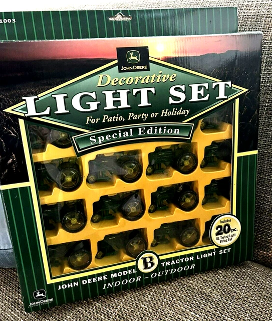 New John Deere Decorative String Light Set 20pc Tractor Indoor Outdoor 1003