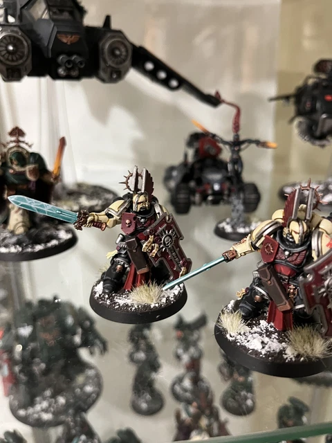 Warhammer 40k Space Marines Bit Bladeguard Veterano Crociato Elmetto Testa H64