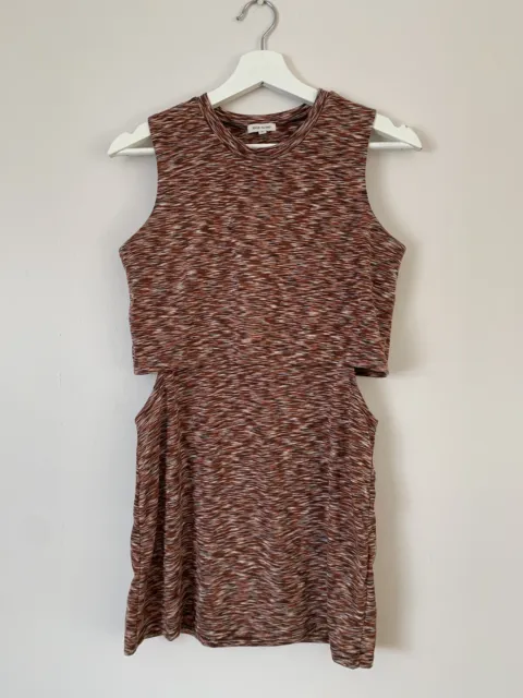 River Island Brown Short Cut Out Summer Dress Size 8