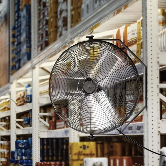 24& INDUSTRIAL WAREHOUSE Basement Wall Mountable Fan Air Cooling Patio
