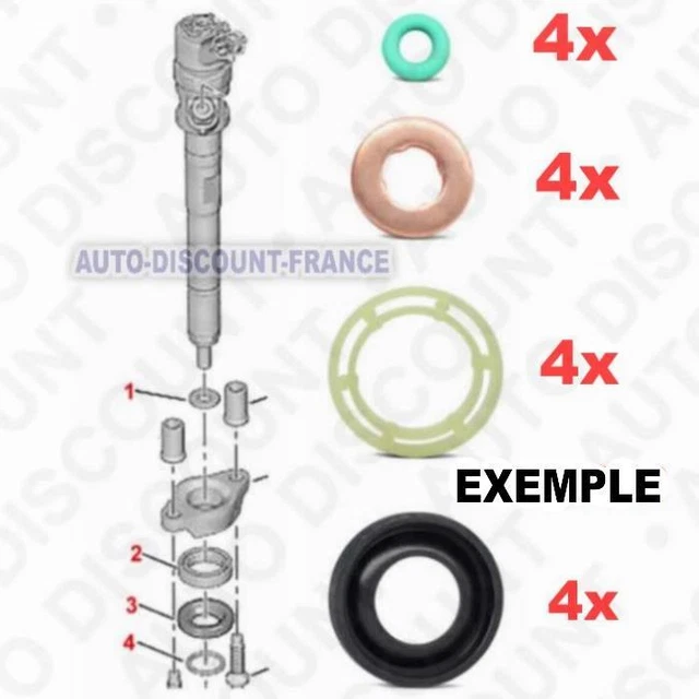 Joint D'injecteur Pour Moteur 1.6 HDI 90/110CV - Peugeot, Citroën - Vendu à L'unité Ou En Kit