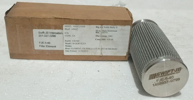 Swift-JB FJE 5-40 1403937-0799 JB Services Filter Element 2-1-1/2 IN 40 Micron