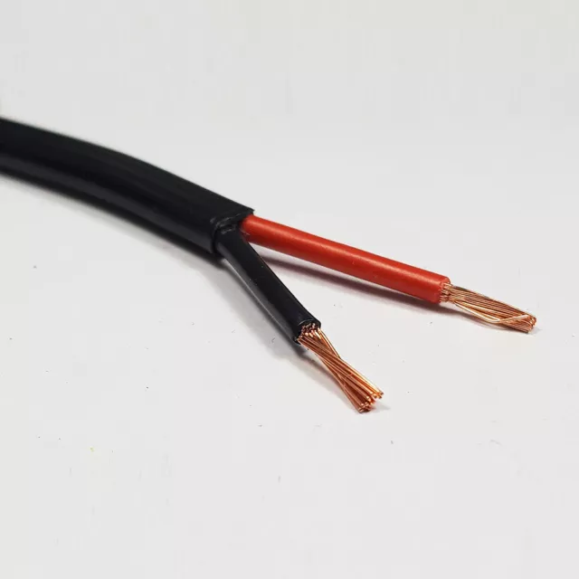 2.0Mm² Automotive Twin Core Cable 12V 24V 25 Amps 2 Thinwall Red/Black Auto Wire