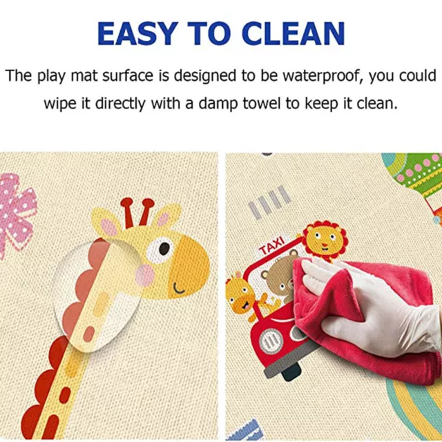 Foldable Baby Kids Play Mat Crawling Pad Waterproof LDPE Foam Carpet Rug Picnic