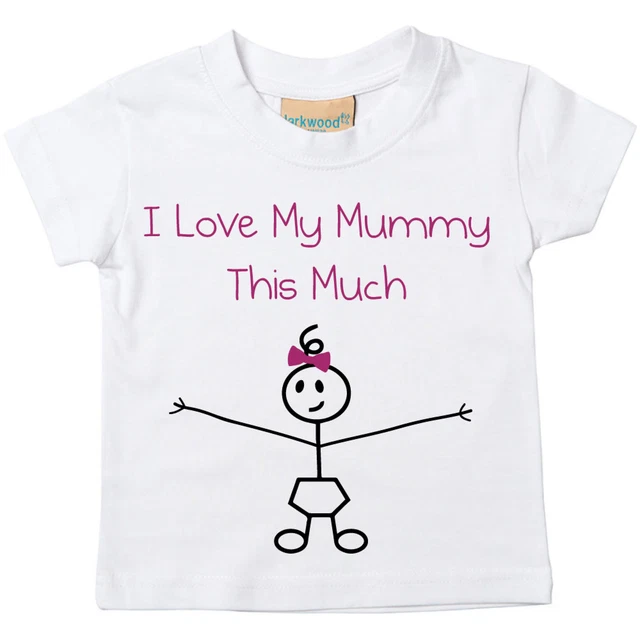 T-shirt bambina I Love My Mummy questa grande bambina disponibile nelle taglie 0-6