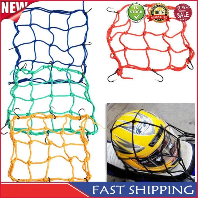 30*30cm Motorcycle 6 Hooks Hold Down Fuel Tank Luggage Net Mesh Web Bungee